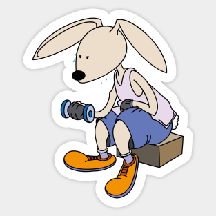 Training rabbit Sticker